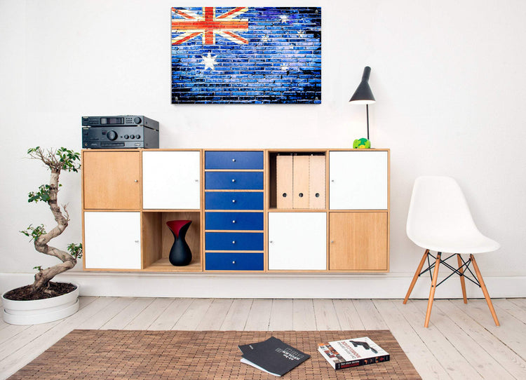 Australia Flag Printed on Brushed Aluminum