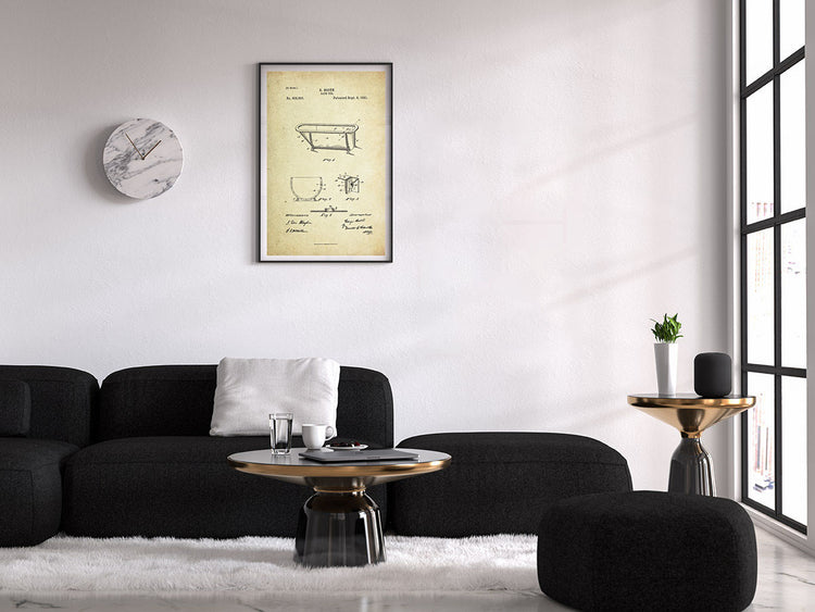 Bathtub Patent Poster (1891, G. Booth)