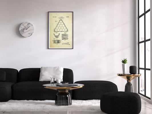 Billiard Ball Triangle Patent Poster (1940, C.H. Weicker)