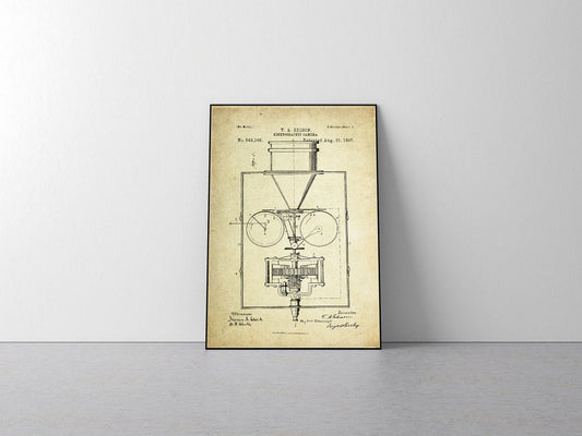 Kinetographic Camera Patent Poster (1960, Thomas Edison)