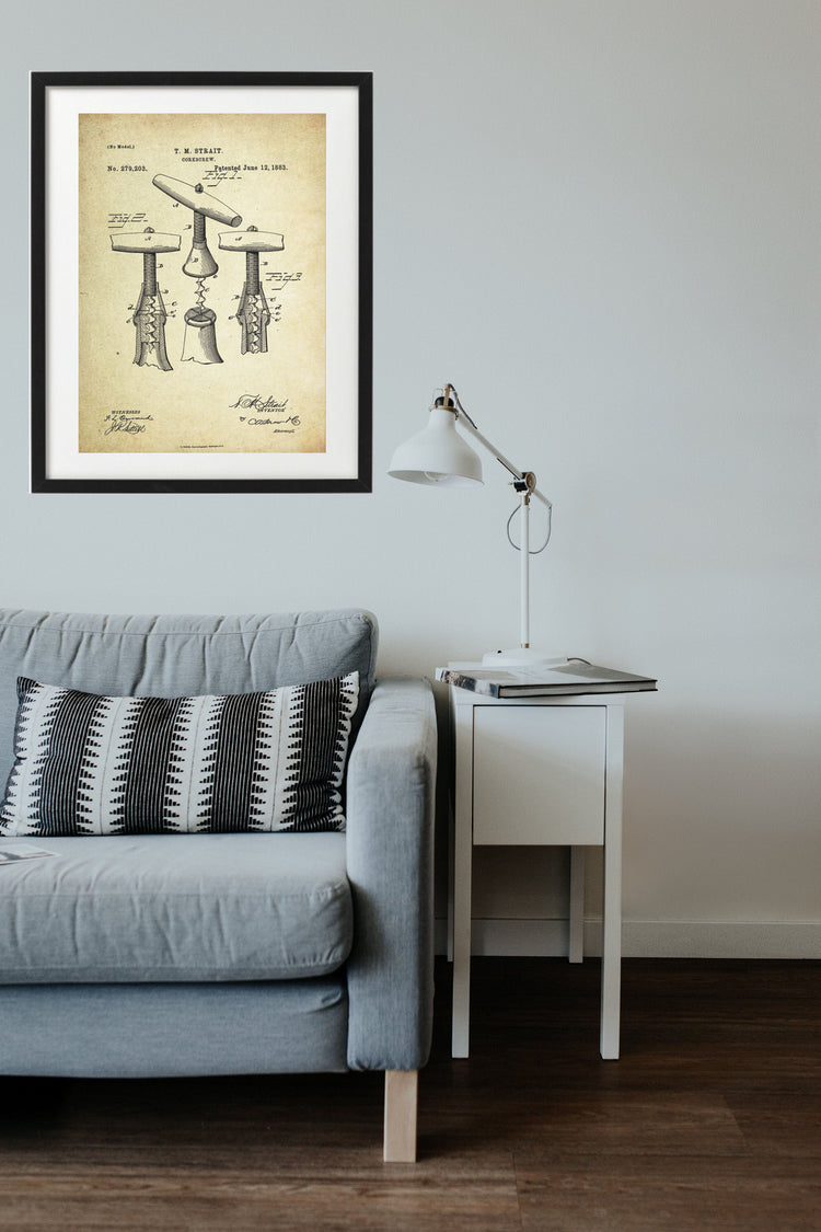 Corkscrew Patent Poster (1883)