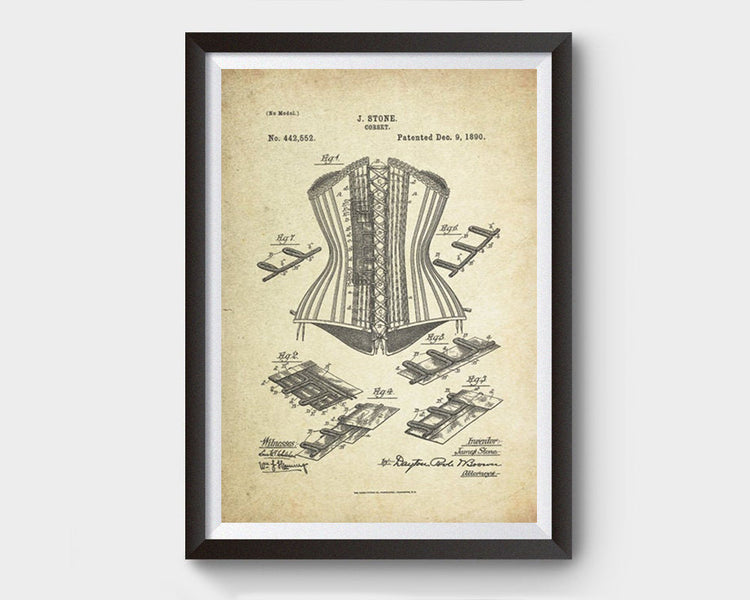 Corset Patent Poster (1890, J. Stone)
