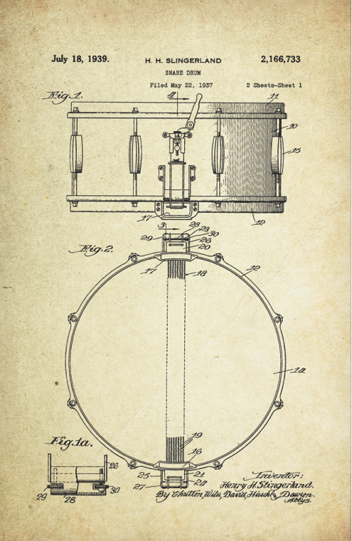Drums Poster Patent