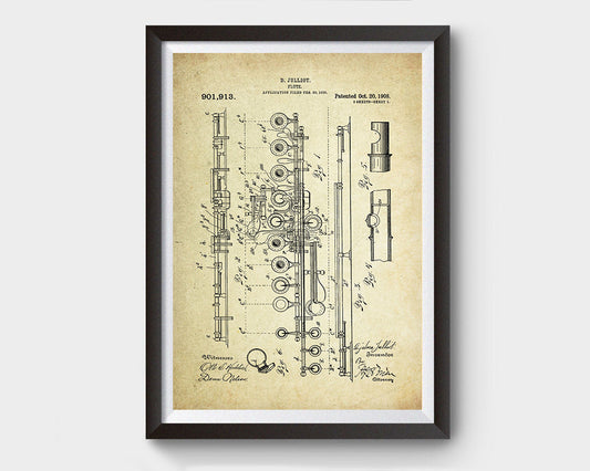 Flute Patent Poster (1908, D. Julliot)