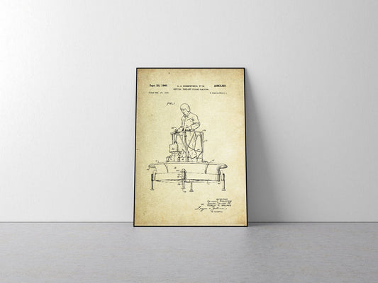Vertical Take-Off Flying Platform Patent Poster (1960, A.C. Robertson)