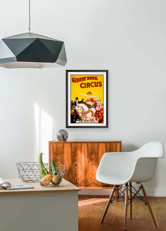 Gentry Bros. Miss Hilton Vintage Circus Vintage Ad Poster