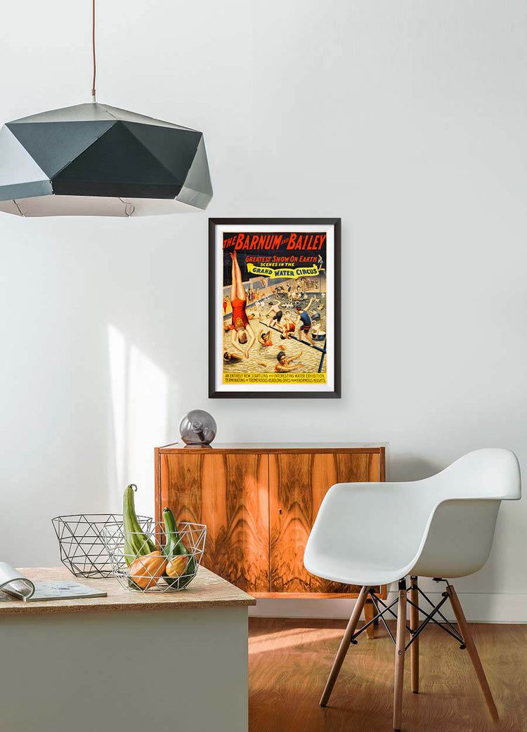 Barnum & Bailey Grand Water Circus (c.1895) Vintage Ad Poster