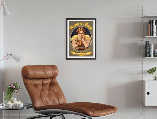 Huyben's Bier Vintage Ad Poster