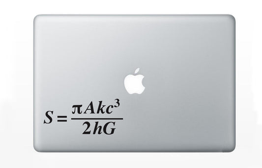 Bekenstein-Hawking Black Hole Thermodynamics Decal Sticker