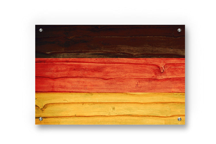 Germany Flag Graffiti Wall Art Printed on Brushed Aluminum