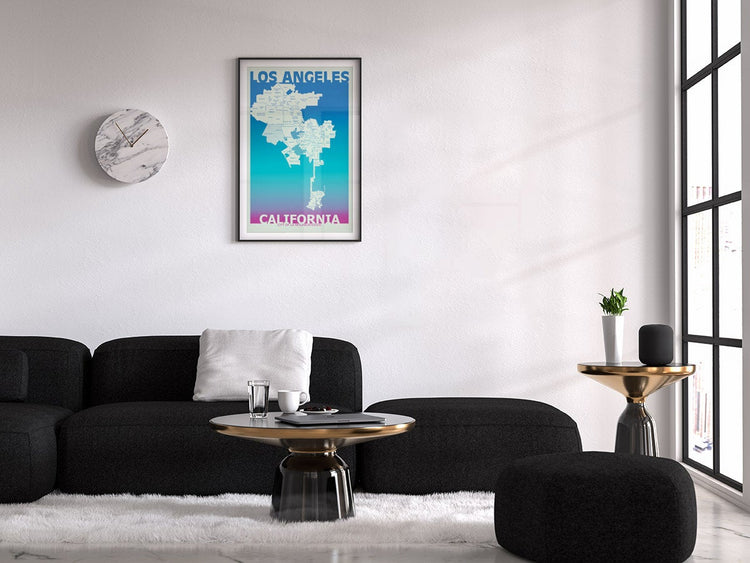 Los Angeles California Neighborhood Map Poster