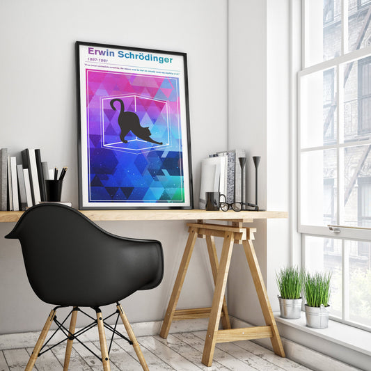 Erwin Schrodinger Minimalist Concept Poster