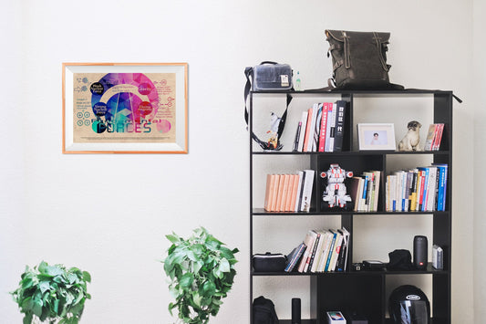 Four Fundamental Forces & Particle Physics Conceptual Poster