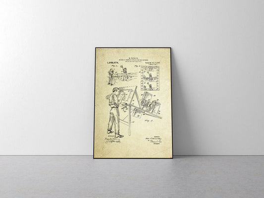 Method of Producing Moving Cartoons Patent Poster (1917, M. Fleischer)