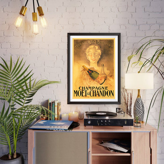 Champagne Moët & Chandon (1943) Vintage Ad Poster