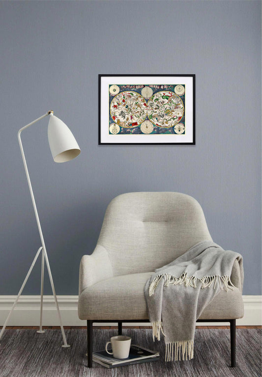 Celestial Map (1670) by Frederik de Wit Wall Art