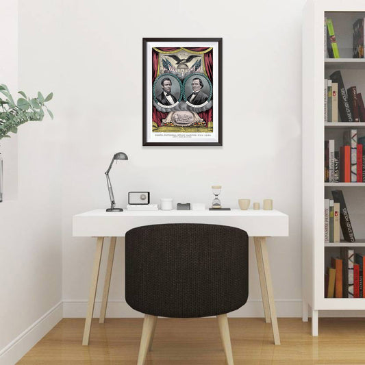 Lincoln and Johnson Vintage Ad Campaign Poster