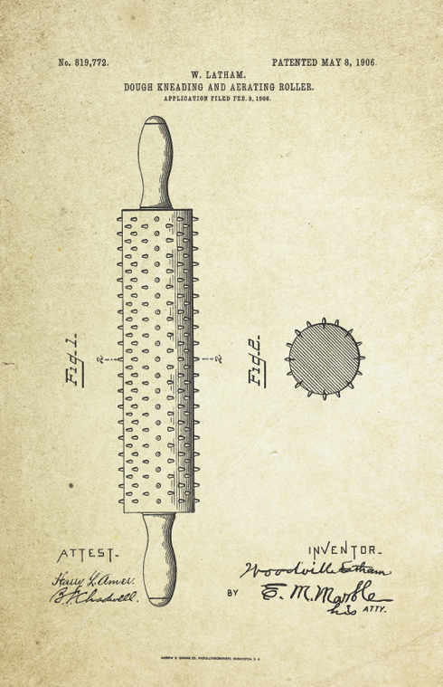 Roller Patent Poster (1906, W. Latham)