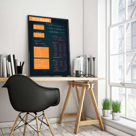 Taylor & Maclaurin Series Calculus Poster