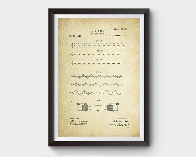 Teleplay Patent Poster (1876, A.G. Bell)