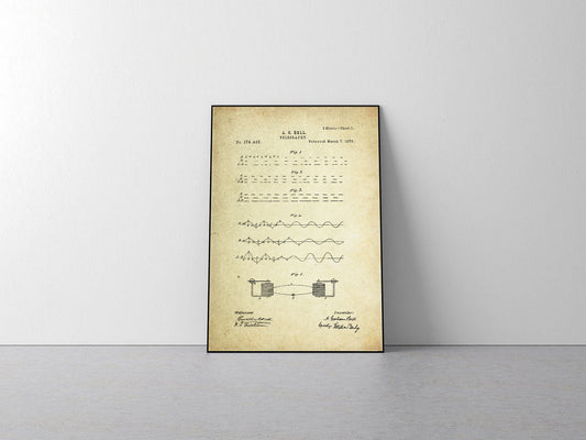 Teleplay Patent Poster (1876, A.G. Bell)