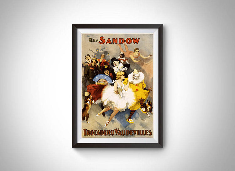 The Sandow Trocadero Vaudevilles Vintage Ad Poster
