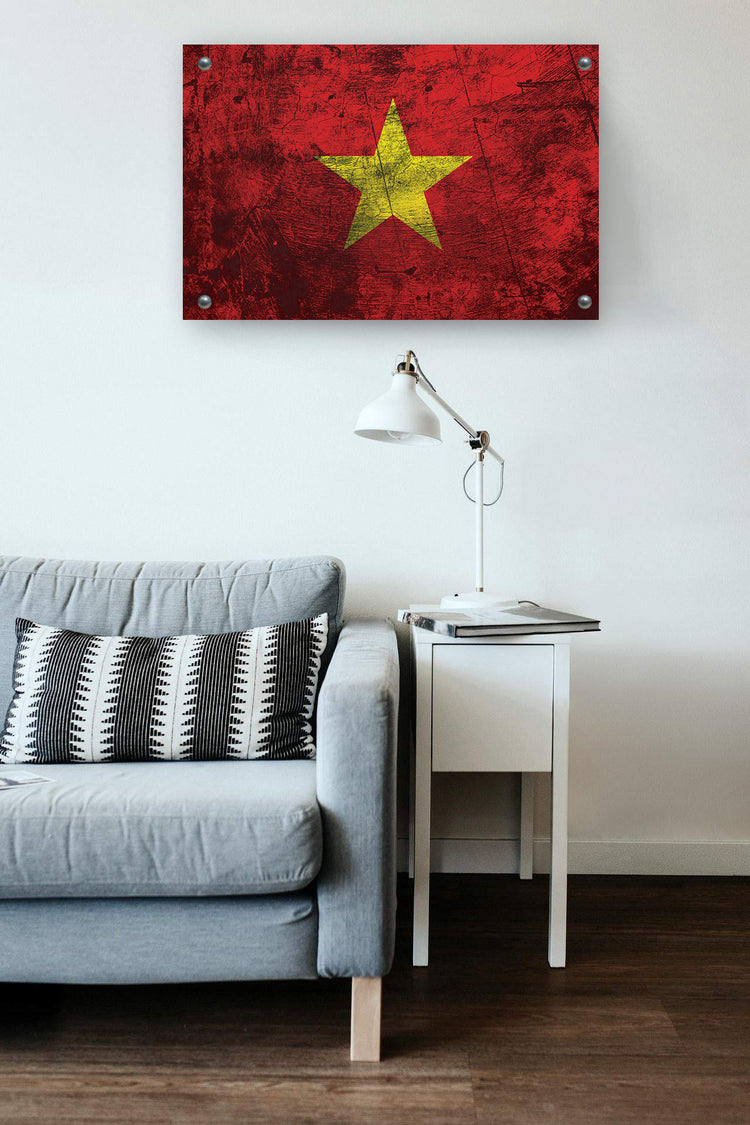 Vietnam Flag Grafitti Wall Decor