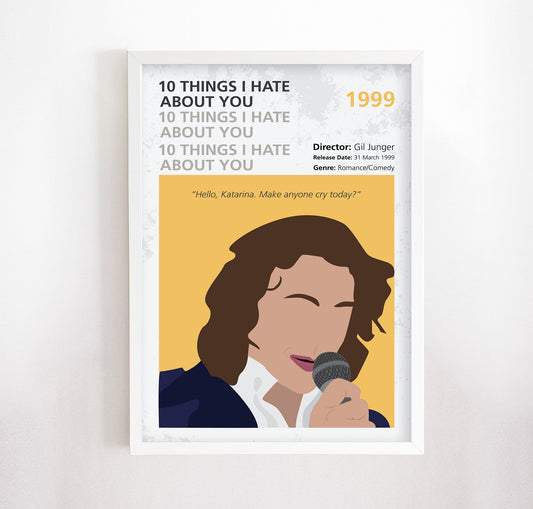 10 Things I Hate About You (1999) Minimalistic Film Poster