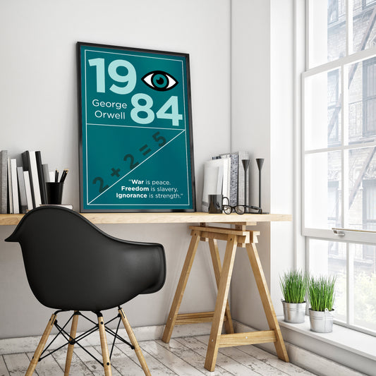 1984 by George Orwell Book Poster