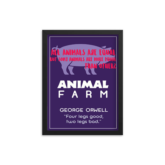 Animal Farm by George Orwell Book Poster