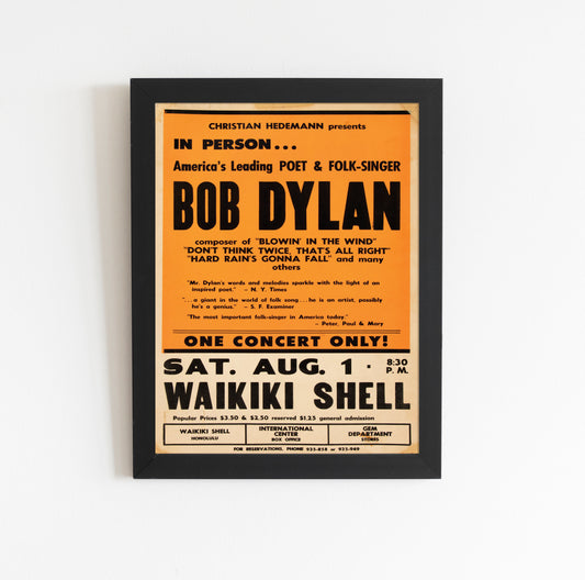 Bob Dylan 1964 Show Poster