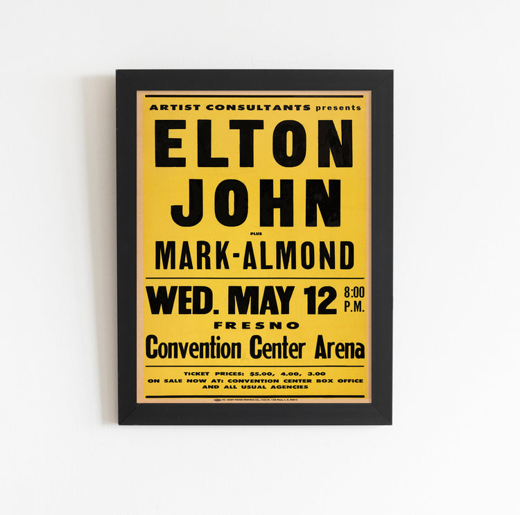 Elton John Vintage Concert Poster