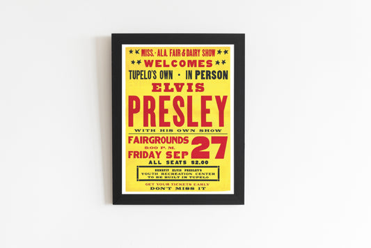 Elvis Presley Vintage Concert Poster