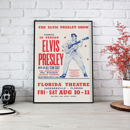 Elvis in Florida Vintage Concert Poster
