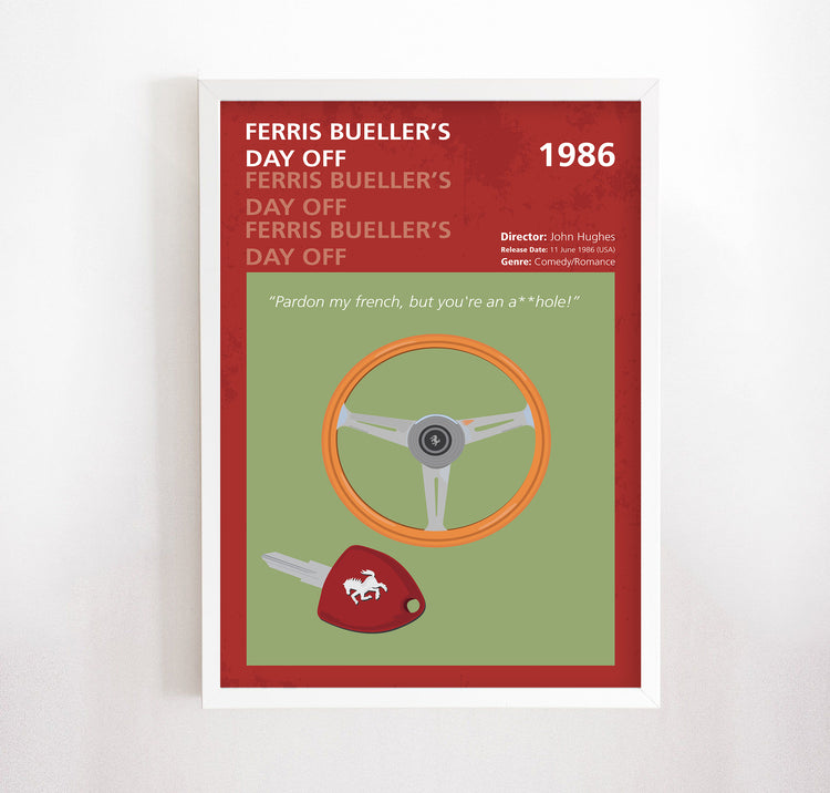 Ferris Bueller's Day Off (1986) Minimalistic Film Poster
