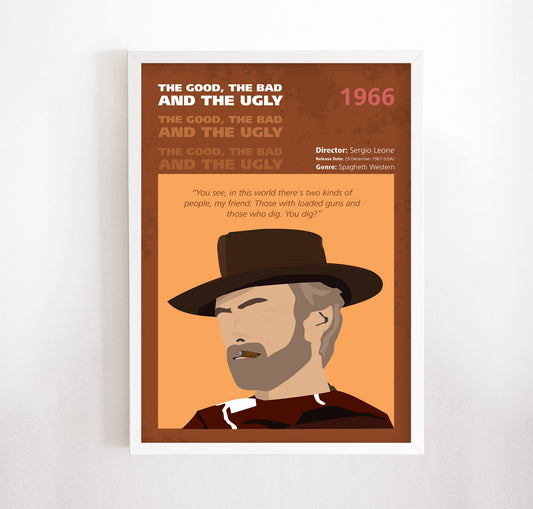 The Good, the Bad and the Ugly (1966) Minimalistic Film Poster