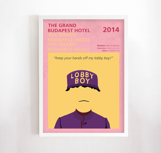 The Grand Budapest Hotel (2014) Minimalistic Film Poster