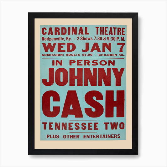 Johnny Cash 1959 Kentucky Concert Poster