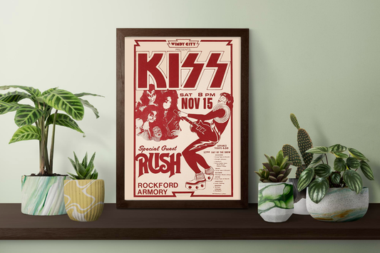 KISS Vintage Concert Poster