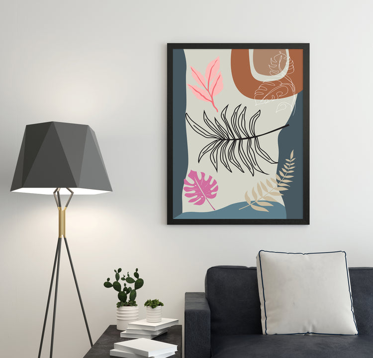 Mid-Century Leaf and Floral Wall Art
