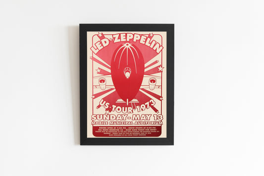 Led Zeppelin US Tour 1973 Concert Poster