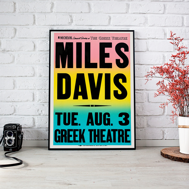 Miles Davis Vintage Concert Poster