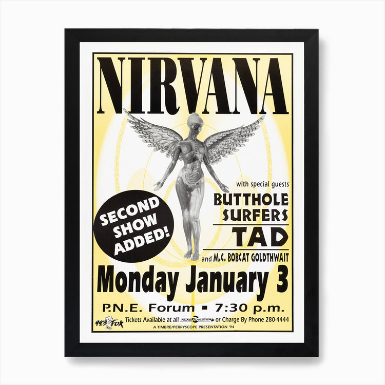 Nirvana 1994 Concert Poster