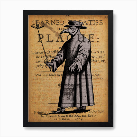 Gothic Plague Doctor, Black Death Inspired Art Poster