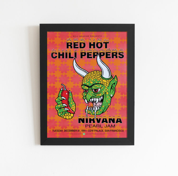 Red Hot Chili Peppers 1991 Concert Poster