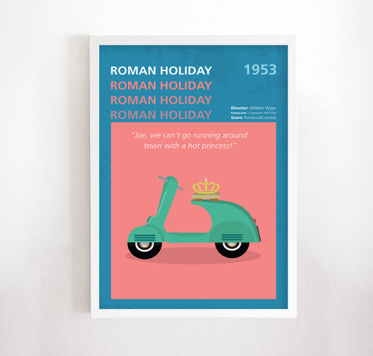 Roman Holiday (1953) Minimalistic Film Poster