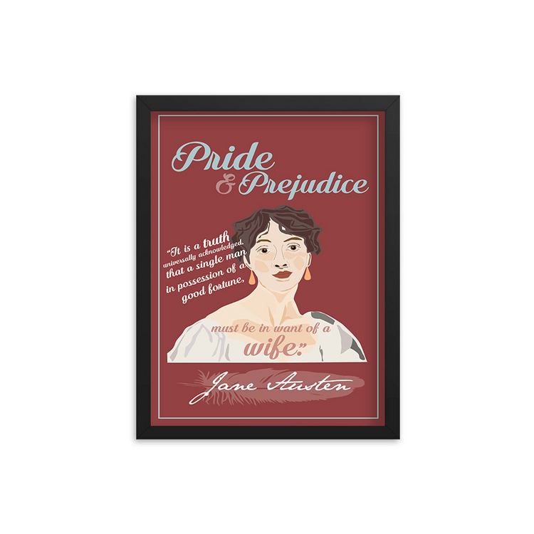 Pride & Prejudice by Jane Austen Book Poster