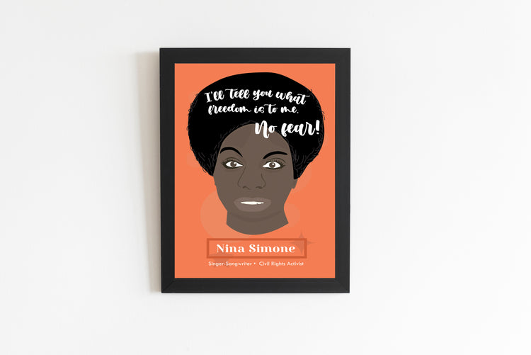 Nina Simone Illustration Portrait Wall Decor