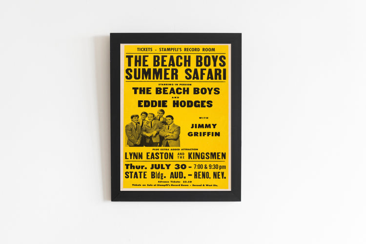 The Beach Boys Vintage Concert Show Poster