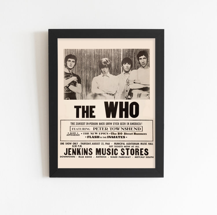 The Who 1968 Concert Poster